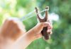 Why More South Africans Are Choosing Slingshots for Recreational Shooting Hand shooting a slingshot during outdoor target practice using equipment from GX Slingshots online store